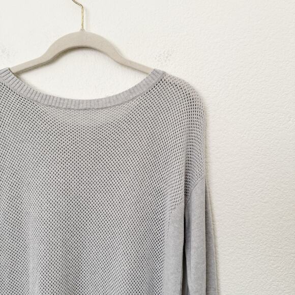 [Lululemon] Heathered Vapor Gray Well Being Sweater Cashmere Blend Sz Small S 4 - Picture 6 of 12